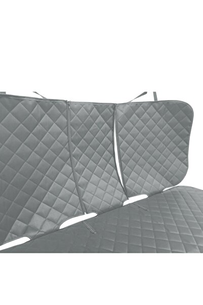 Metru Patrat Quilted car seat cover for rear seats with armrest cutout, gray, waterproof, washable