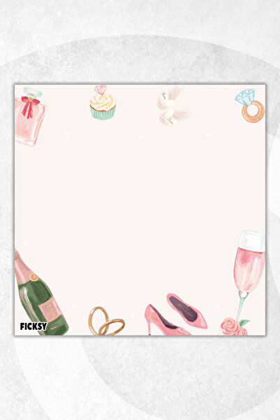 Ficksy Flower Memo Pad - 9*9 cm Size - 50 Sheets - Notepad - Memopad - Note Paper - to Do List - Notebook