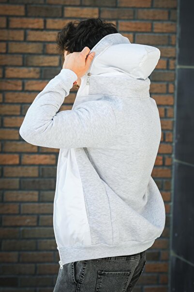 Oksit Fokt Three Thread Raised Detail Hidden Hooded Men's Sweatshirt