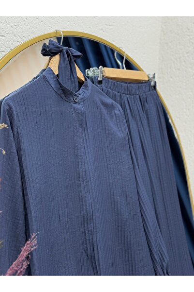 BENAHOLL Σετ μακρύ παντελόνι με κρυφό κορδόνι στον αστράγαλο Halona-EK592.3 Navy Blue