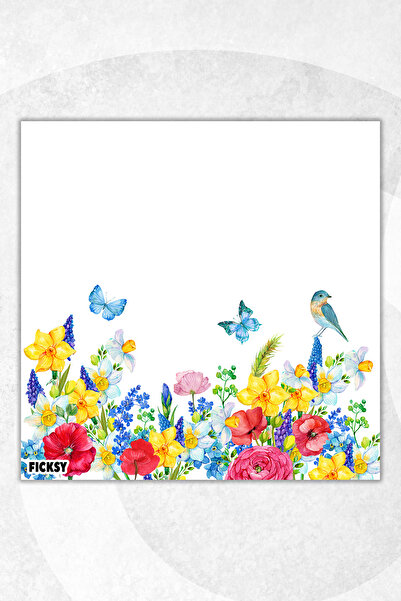Ficksy Flower Memo Pad - 9*9 cm Size - 50 Sheets - Notepad - Memopad - Note Paper - to Do List - Notebook