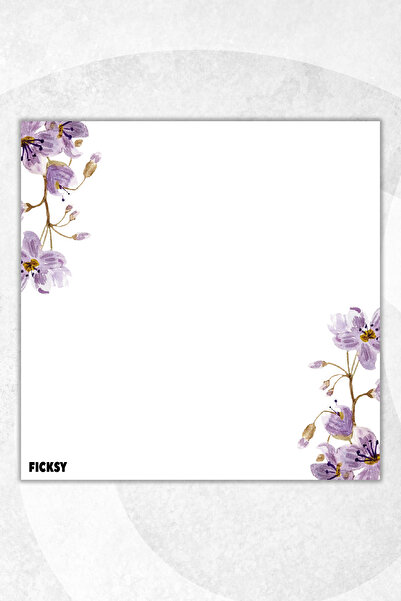 Ficksy Flower Memo Pad - 9*9 cm Size - 50 Sheets - Notepad - Memopad - Note Paper - to Do List - Notebook