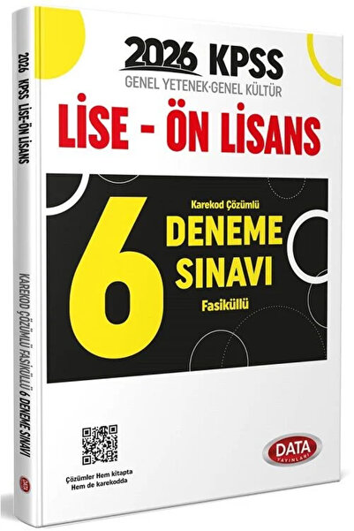 Bi bigelio Data 2026 KPSS Lise Ön Lisans Deneme Çözümlü Data Yayınları