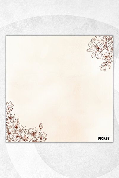 Ficksy Flower Memo Pad - 9*9 cm Size - 50 Sheets - Notepad - Memopad - Note Paper - to Do List - Notebook
