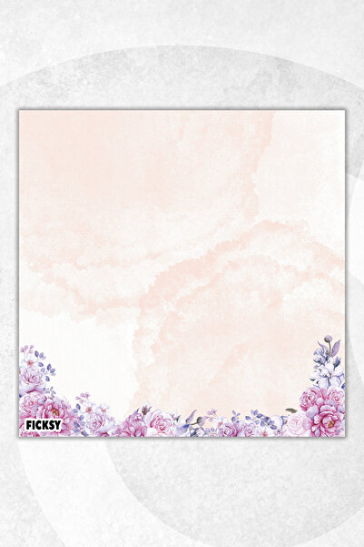 Ficksy Flower Memo Pad - 9*9 cm Size - 50 Sheets - Notepad - Memopad - Note Paper - to Do List - Notebook