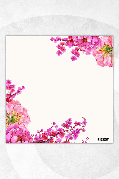 Ficksy Flower Memo Pad - 9*9 cm Size - 50 Sheets - Notepad - Memopad - Note Paper - to Do List - Notebook