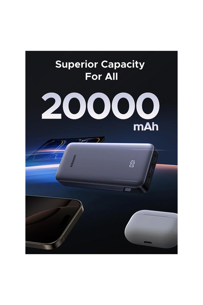Ugreen Power Bank Nexode 2 USB-C and USB Ports 20000mAh 30W - Gray