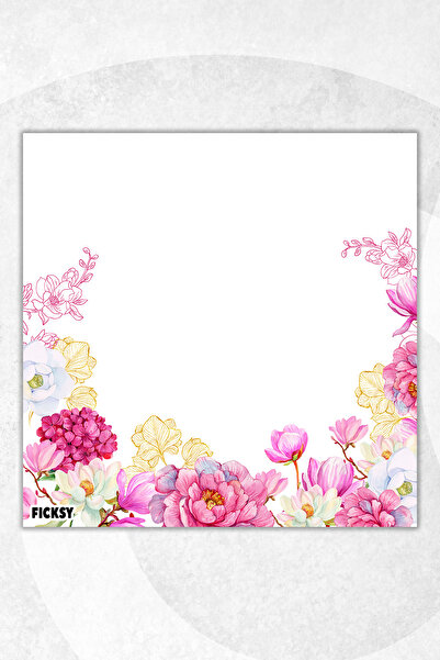 Ficksy مفكرة زهور - مقاس 9*9 سم - 50 ورقة - مفكرة - مذكرة - ورق ملاحظات - قائمة المهام - دفتر ملاحظات