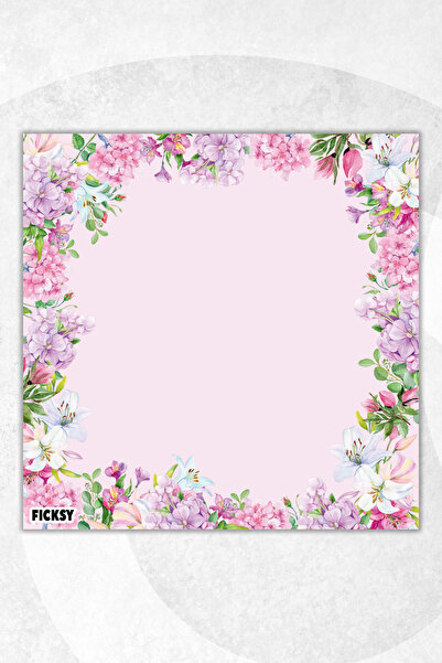 Ficksy Flower Memo Pad - 9*9 cm Size - 50 Sheets - Notepad - Memopad - Note Paper - to Do List - Notebook