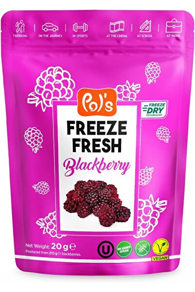 Pol's Freeze Fresh توت أسود مجفف بالتجميد، 20 جم