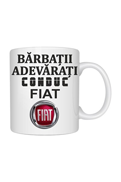 T&M Personalizare Cană personalizată „Bărbați adevărați conduc FIAT”, Auto, 3...