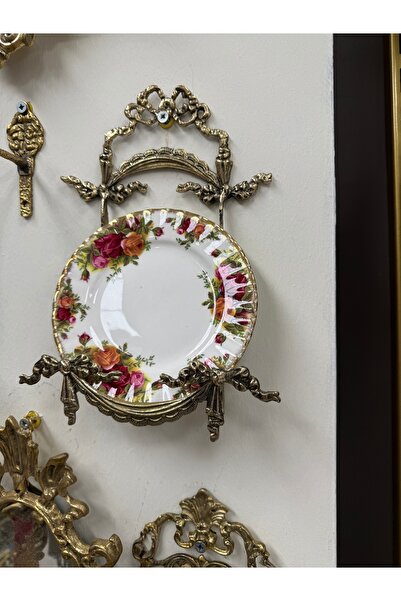 Handmade Pirinç Duvar Tabak Askılığı