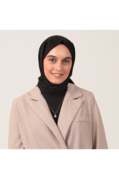 ipekistanbul Yün İpek Şal - Dağ Desen - Siyah