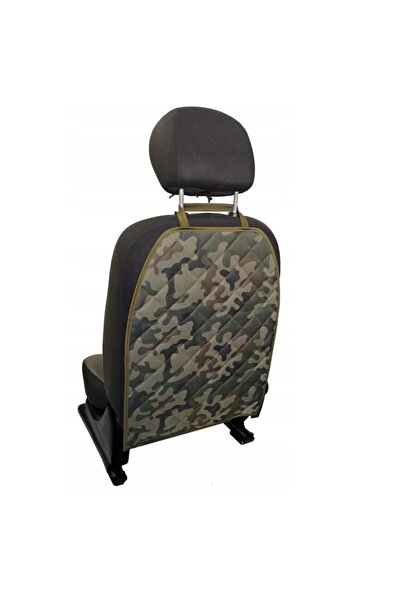 Metru Patrat Quilted Car Seat Back Protector, Army, Washable, Waterproof