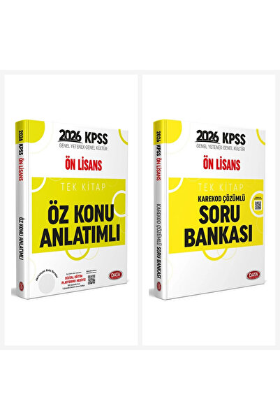 Bi bigelio Data 2026 KPSS Ön Lisans Öz Konu Anlatımlı + Soru Bankası 2 li Set...