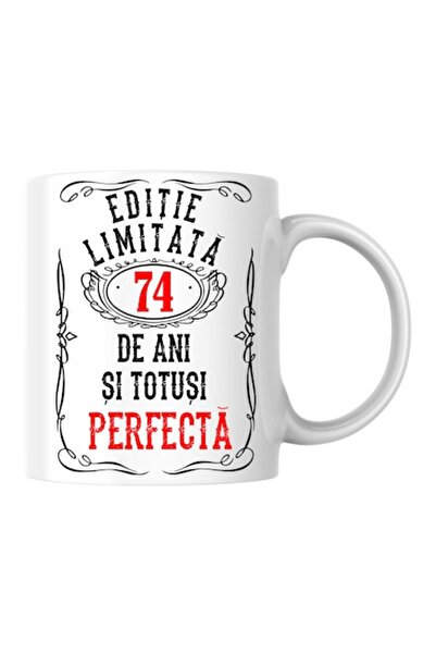 T&M Personalizare Cană personalizată - Ediție limitată, 74 de ani și perfectă...