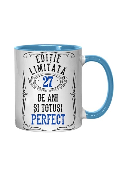 T&M Personalizare Cană personalizată - Ediție limitată „27 de ani și perfect”...