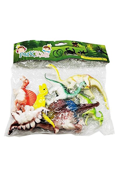 Vision Set 8 dinosaur figurines, Park Kids Dinosaur, soft rubber, 15 cm, multicolor, XXI