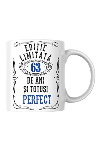 T&M Personalizare Cană personalizată - Ediție limitată „63 de ani și perfectă...