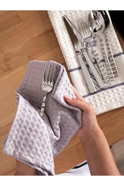 Karna Home Πετσέτες Κουζίνας 7τμχ Βαμβακερές Τορσόν Λεβάντα 45x65 εκ.