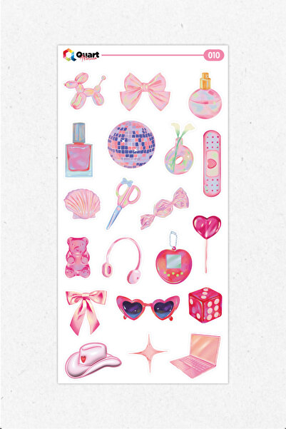 Quart Aksesuar Set de autocolante VSCO roz 010 Autocolante pentru planificato...