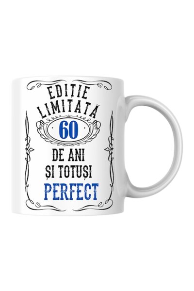 T&M Personalizare Cană personalizată - Ediție limitată 60 de ani și perfectă,...