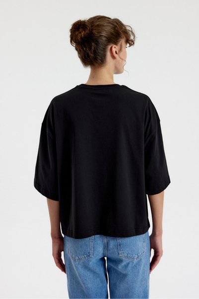 Simple Co. Esențial bumbac 100% supradimensionat tricou