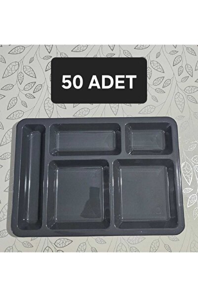 ztm ztm home 50'lİ 5 Gözlü Tabldot Polikarbon Kırılmaz ve Hafif (50 Adet)