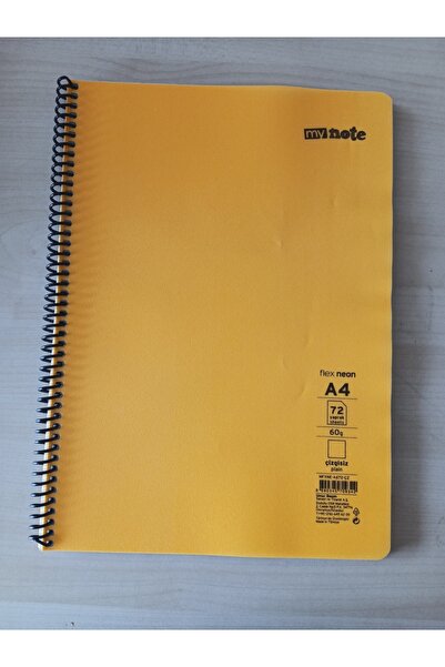 Tugrada My Note A4 72 Sheets Unlined Spiral Large Size Notebook - Practical f...