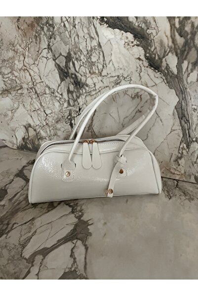 Luna Kadın Beyaz Baget Çanta Çapraz Askılı