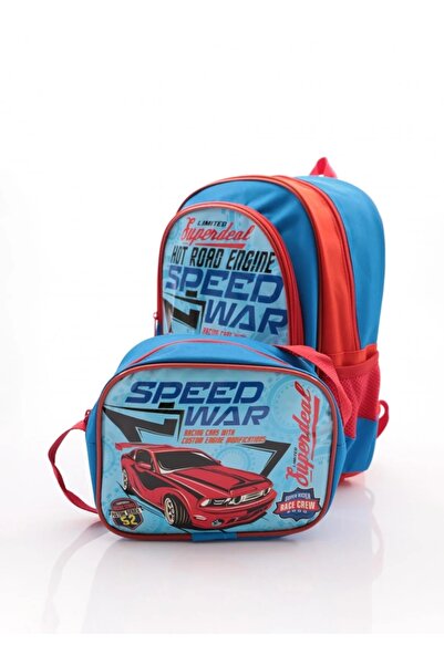 Mikro 2-Piece Elementary School Bag Set for Boys - Durable and Comfortable to Use, with Lunch Bag