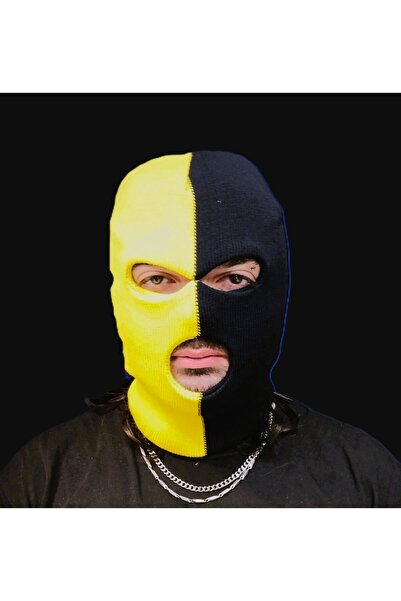 DÜKKAN DESİGN SARI LACİVERT KAR MASKESİ