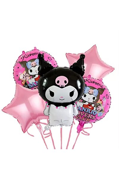 parti show Kuromi Temalı Folyo Balon Seti 5'li