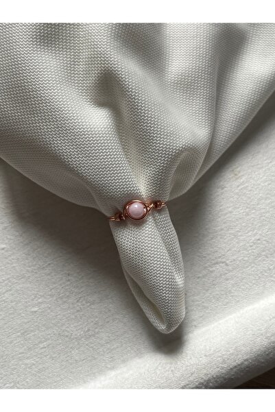 Pel Design Minimal Kunzite Stone Copper Wire Ring Handmade
