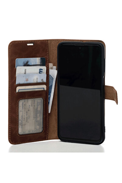 Tılsım Tekno Oppo Reno 13F 5g Genuine Leather Wallet Flip Cover Wallet Quality Luxury Case
