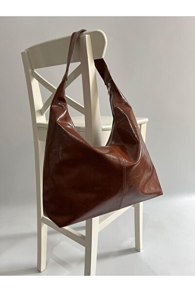 Mia Collection Geantă de mână și de umăr pentru femei Dark Model, maro