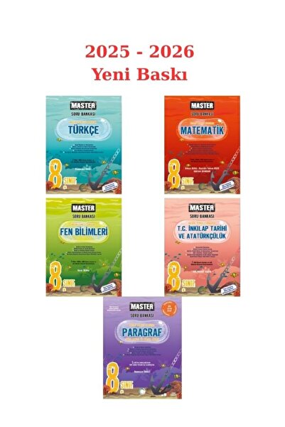 Okyanus Yayınları Okyanus 8: Sınıf Türkçe-Matematik-Fen-İnkılap-Paragraf mast...