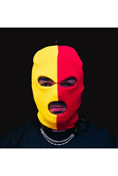DÜKKAN DESİGN SARI KIRMIZI KAR MASKESİ