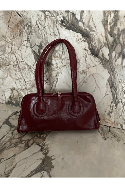 Luna Kadın Baget Bordo Çanta Uzun Saplı