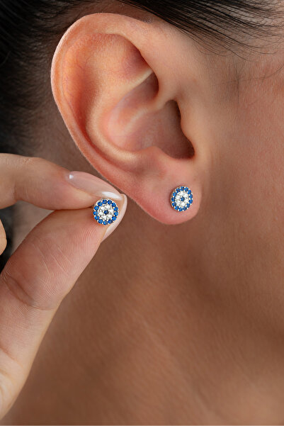 Silvano Jewelry 925 Ayar Gümüş Nazar Küpe