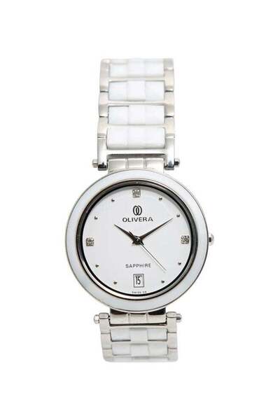 Olivera ساعة نسائية تناظرية من الفولاذ المقاوم للصدأ OGC8488