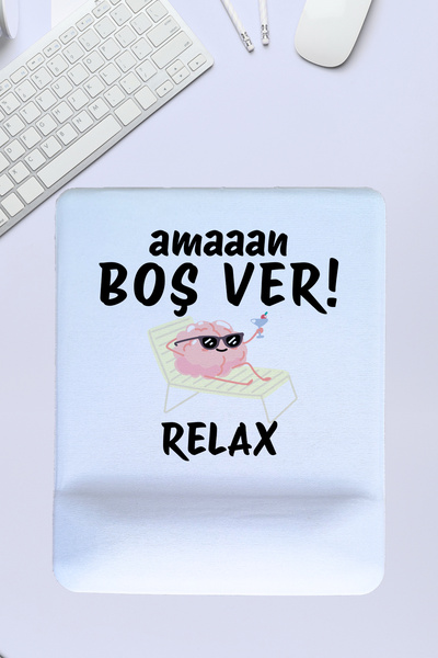 qoeuyl boutique Mousepad cu suport pentru încheietura mâinii, cu text imprima...