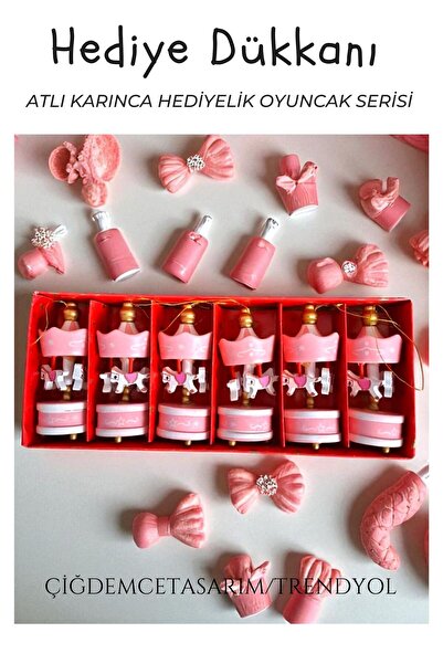 çiğdemcetasarım Çiğdemce Tasarım Hediyelik 12 Li Atlı Karınca