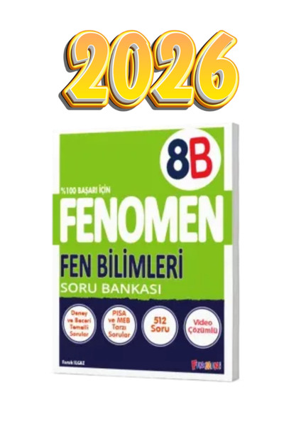 Fenomen Yayıncılık Fenomen 8B fen bilimleri soru bankası güncel baskı 2026
