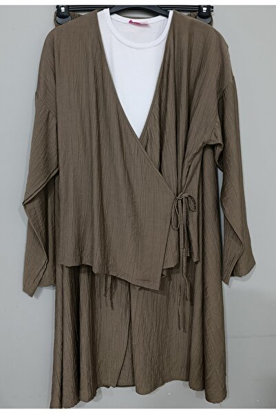 MODA Çilek Kumaş 2li Kimonolu Etekli Takım