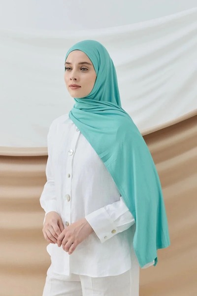 Modakaşmir Combed Shawl - Turquoise