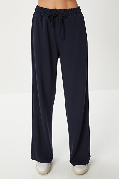 Lovelyİstanbul Puha modális alsó-felső szett LCR0096 SÖTÉTKÉK