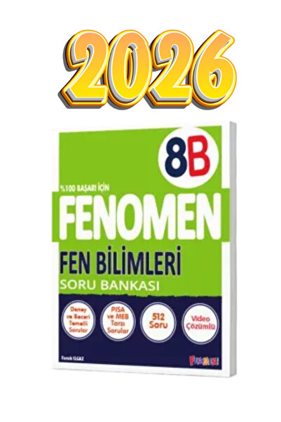 Fenomen Yayıncılık Fenomen 8B fen bilimleri soru bankası güncel baskı 2026