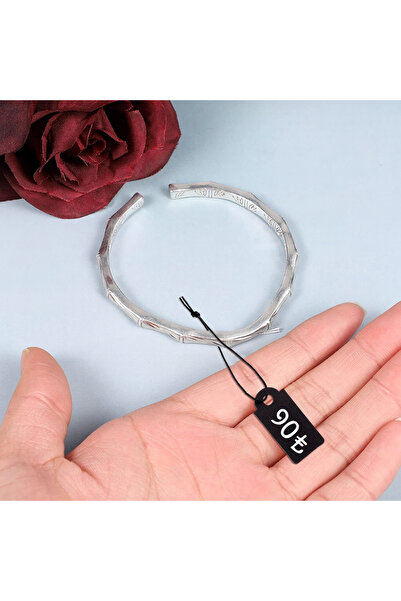 naturevo 100 Adet Siyah Delikli Etiket Elastik ip İle Birlikte 2.5*5.00 cm