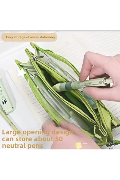 Meyra Accessories Transparent Waterproof Canvas Large Capacity Pencil Case Wallet Quality Stylish Design Preschool Gift